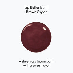 Ruby & Millie Brown Sugar tinted lip balm swatch reveals warm nude glow.