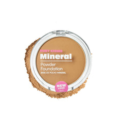 Ruby Kisses Mineral Pressed Powder Foundation Golden Honey compact close-up for natural, blemish-softening coverage