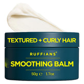 Ruffians Smoothing Balm bottle pour for textured hair