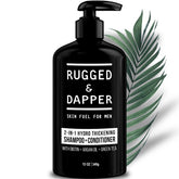 RUGGED & DAPPER 2-in-1 shampoo bottle for daily cleansing and thickening