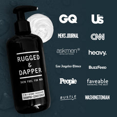 RUGGED & DAPPER caffeine scalp energizer bottle promotes refreshed scalp
