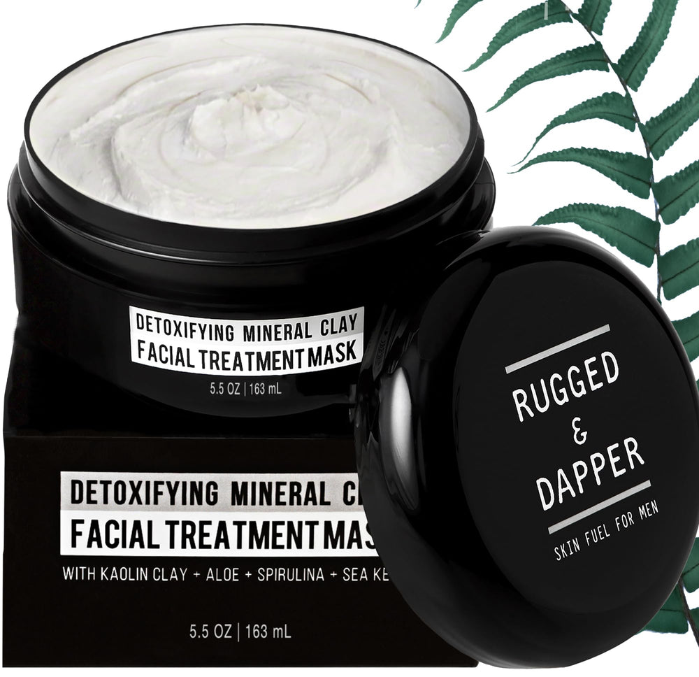 RUGGED & DAPPER deep pore cleansing face mask for clearer skin.