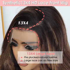 Ruiieea highlight lace front wig body wave for versatile styles