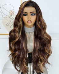 Ruiieea 13x4 honey blonde lace front wig for natural parting