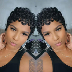 RUISENNA Pixie Cut Wig adjustable cap for secure, comfortable fit
