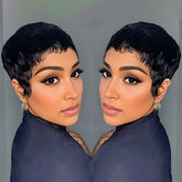 RUISENNA pixie cut wig with bangs for a natural everyday look.