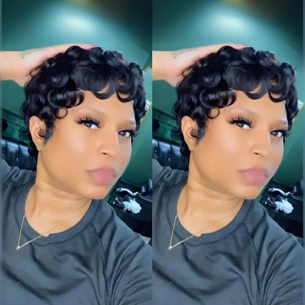 RUISENNA Pixie Cut Wig with natural hairline for daily wear