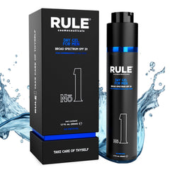 RULE COSMECEUTICALS No.1 Day Gel texture shown for smooth, refreshing morning routine.