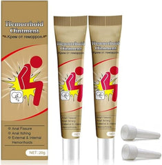 Rulinal hemorrhoid cream two-pack tubes for external discomfort.