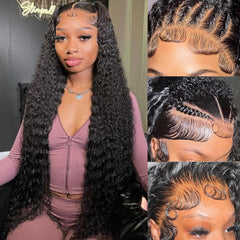 Rumdiku 13x6 HD lace front with baby hairs for seamless parting and natural hairline.