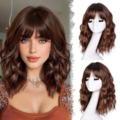 RunM short bob wig with bangs for an effortless, ready-to-wear everyday look