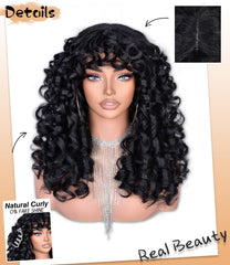 RunM wig side view highlights silhouette and bangs for flattering frame