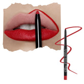 Runway Rogue Designer Liner Lip Pencil bottle closeup, premium packaging for on-the-go elegance.