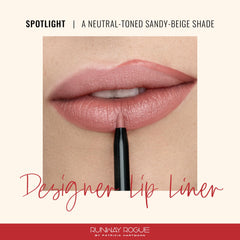Runway Rogue lip pencil with built-in sharpener enables precise shaping on the go.
