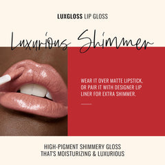 Runway Rogue LuxGloss Strike a Pose shimmer pearls reflect light for radiant glow