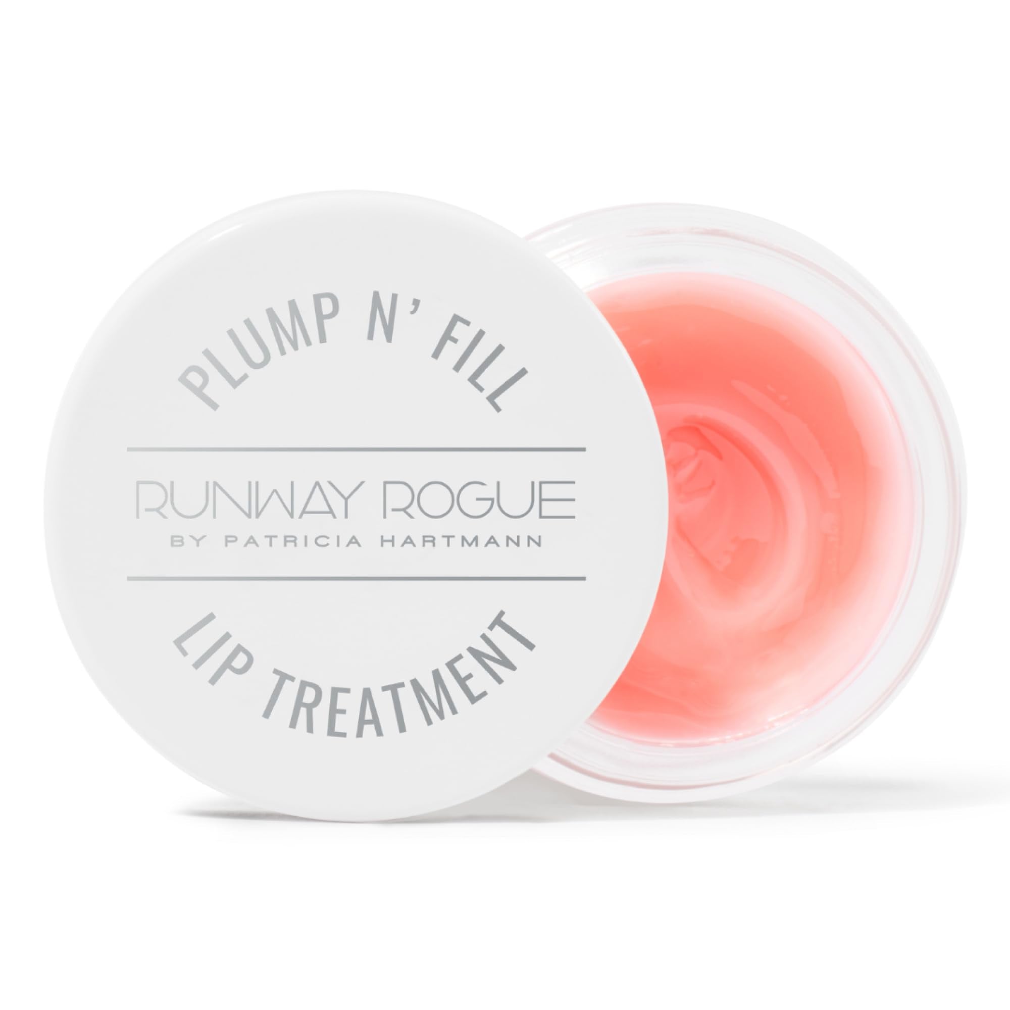 Runway Rogue Plump N' Fill lip mask jar delivering deep hydration.