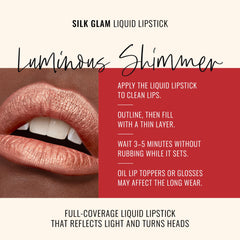 Couture swatch on lips reveals pale golden-nude shimmer and peachy-gold tones.