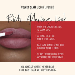 Runway Rogue Velvet Glam Lipstick color swatch in rose-plum shade
