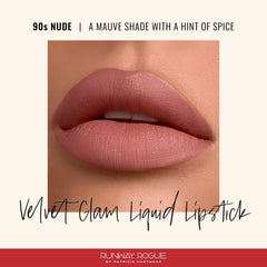 Runway Rogue Velvet Glam application on lips for an even, smooth finish.