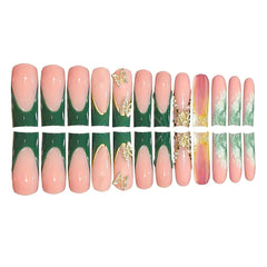 RUOKEXIN 24-piece press-on nails kit with sizes and tools for DIY manicures.