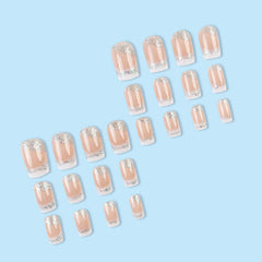 RUOKEXIN Ombre glossy nails offer a smooth, natural transition.