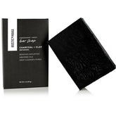 Rustic Maka charcoal clay soap close-up highlighting pore cleansing potential