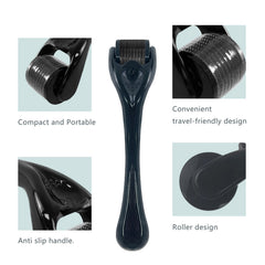 Rwotlls derma roller close-up shows precise microneedles for gentle use