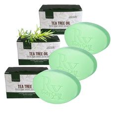 RX Body Care Tea Tree Oil Soap Bar for face and body with refreshing cleansing.