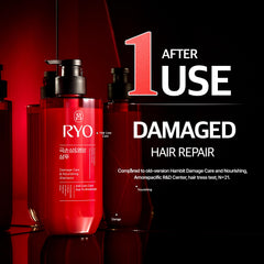 Ryo shampoo texture with rich foam ready to cleanse.