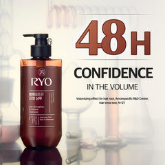 Close-up of Korean ginseng ingredient highlight for scalp vitality in RYO shampoo