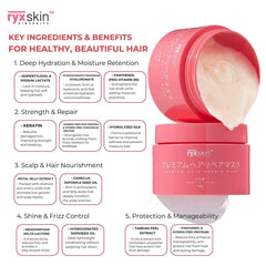 Ryxskin Premium Hair Repair Mask 180g jar: intense care for dry, frizzy strands.