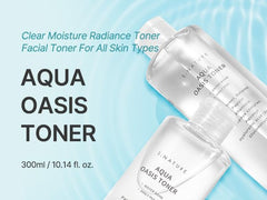S.NATURE Aqua Oasis Toner label close-up emphasizes vegan soothing ingredients