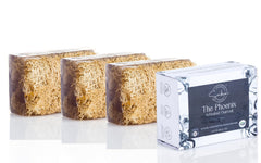 SABUN NATURALLY LAVISH activated charcoal loofah soap bar for exfoliation and cleansing