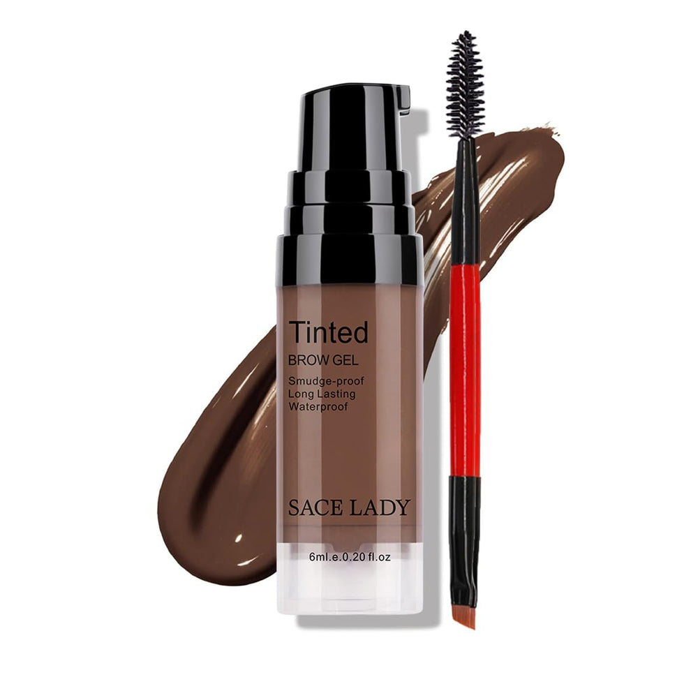SACE LADY 3D Eyebrow Gel bottle in ash brown for long-lasting color.