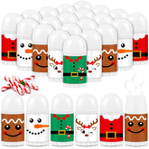Sacubee candy cane lip balm close-up, festive flavor for stockings and gifts