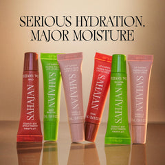 Sahajan Lip Karma Vanilla on lips for smooth hydration
