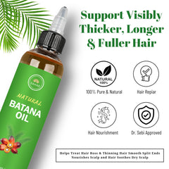 SAHAK Batana oil on scalp provides nourishing massage.