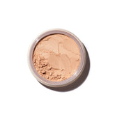 Saie Airset Radiant Powder compact close-up showing lightweight finish and glow