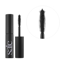 Saie Mini Mascara 101 tube packaging highlighting clean formula.