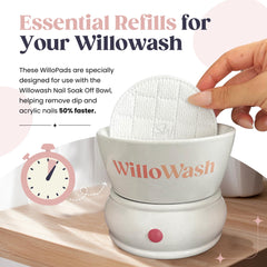 Saint Willo Willopads thick double-sided pad for easier removal of nail enhancements.
