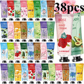 Sakose 38-pack hand cream set tubes, versatile gift for all skin types.