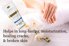 Salcoll anti-aging hand cream packaging on display