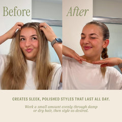 Salee styling cream slick-back style enables flexible hold with ease.