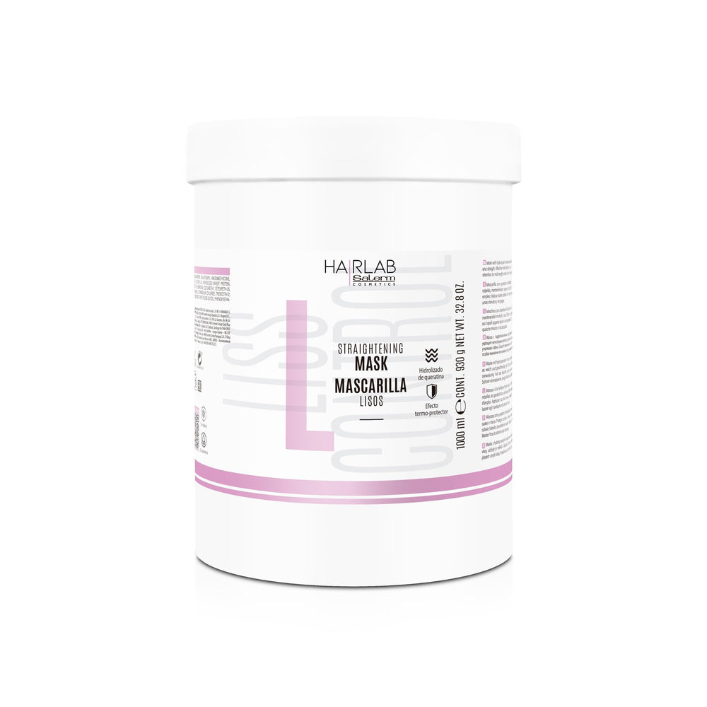 Salerm Lisos Hair Lab Mask 1000ml bottle showing smoothing formula for unruly hair