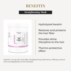 Salerm Lisos Hair Lab Mask ingredients hydrolyzed keratin and coconut oil for shine