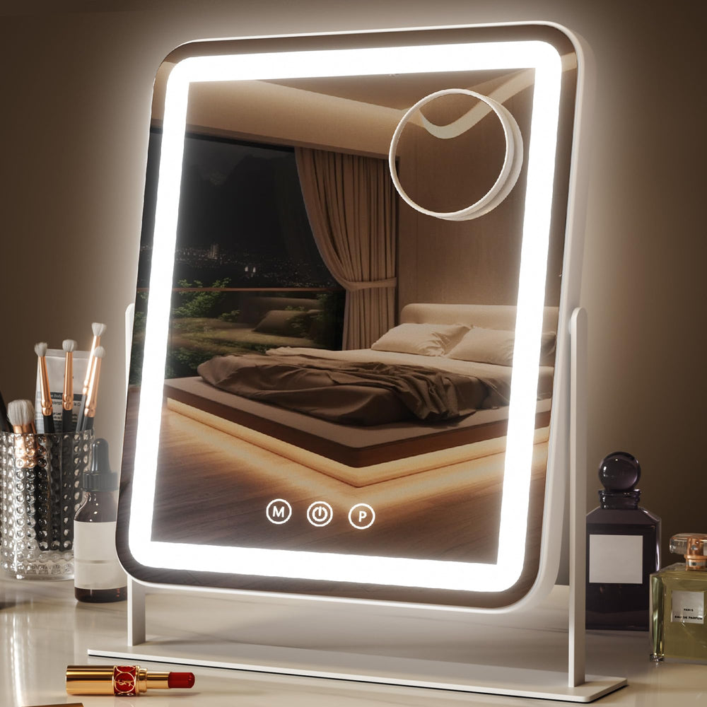 Saliwa vanity mirror with lights offers three modes for versatile makeup lighting