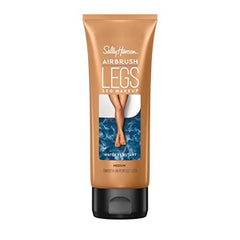 Sally Hansen Airbrush Legs medium bottle pump demonstrates quick-drying leg makeup for a seamless finish.