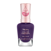Sally Hansen Color Therapy dark purple bottle showing long-lasting color
