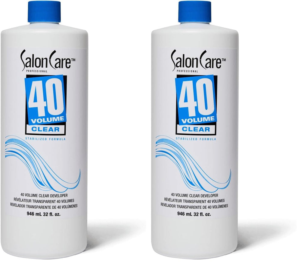 Salon Care 40 Volume Developer bottle showing strong lifting action