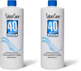 Salon Care 40 Volume Developer bottle showing strong lifting action